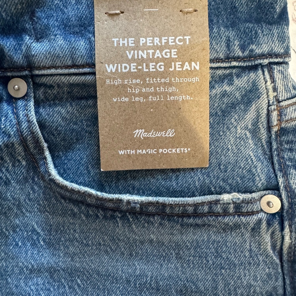 Madewell Relaxed Blue Wide-Leg Jeans